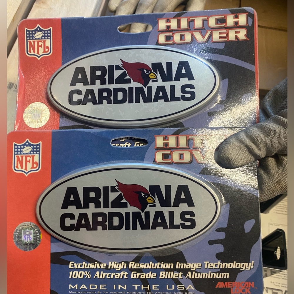 ARIZONA CARDINALS HITCH COVER - NFL ALUMINUM Perfect for Father’s Day 💙💙